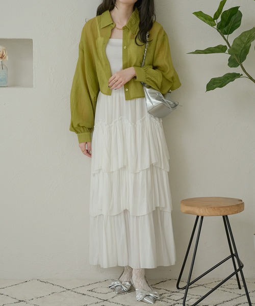 Ambre Neige(アンブルネージュ)の「ヨウリュウシアーブラウスWEB/EC限定商品(シャツ/ブラウス・レディース・ピンク/ライトグリーン/ブルー/オフホワイト・FREE)」の17枚目の写真