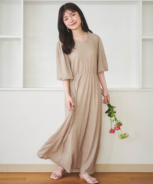 mil（ミル）の「【150㎝前後の小柄さんサイズ】小花柄総レースワンピース【インナーキャミワンピ付き】（ワンピース・レディース・ブラック/ライトグリーン/モカ・XS/XXS/S）」の2枚目の写真