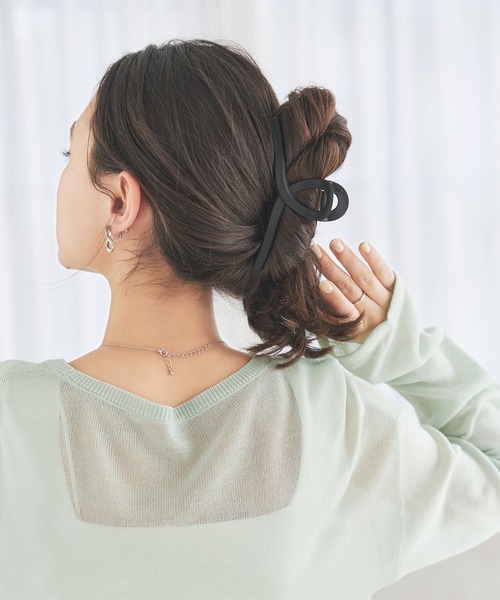 KOBE LETTUCE(コウベレタス)の「ヘアクリップ(バレッタ/ヘアクリップ・レディース・クリアブラウン/ブラウン/キャメル/ブラック/アイボリー/クリアグリーン/ホワイト系/グレー系・F)」の10枚目の写真