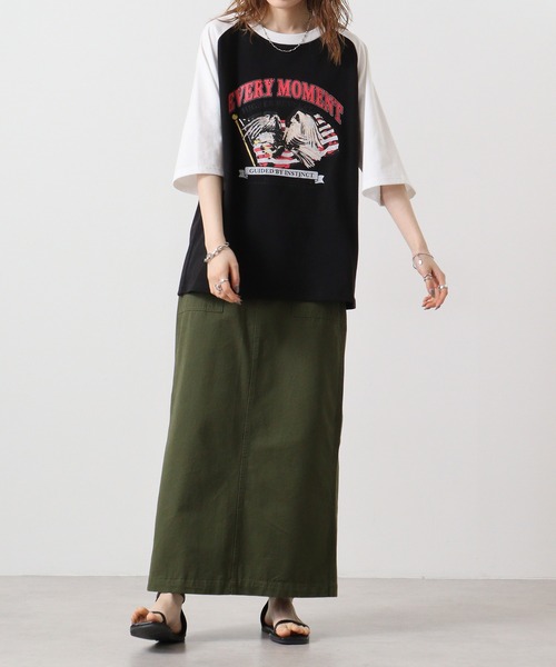FUNALIVE(ファンアライブ)の「天竺 ラグランプリントTシャツ 半袖(Tシャツ/カットソー・メンズ・ホワイト系1/ホワイト系3/ホワイト系2/ブラック系2/ブラック系1/ホワイト系6/ホワイト系5/ホワイト系4・L/M/XL)」の14枚目の写真