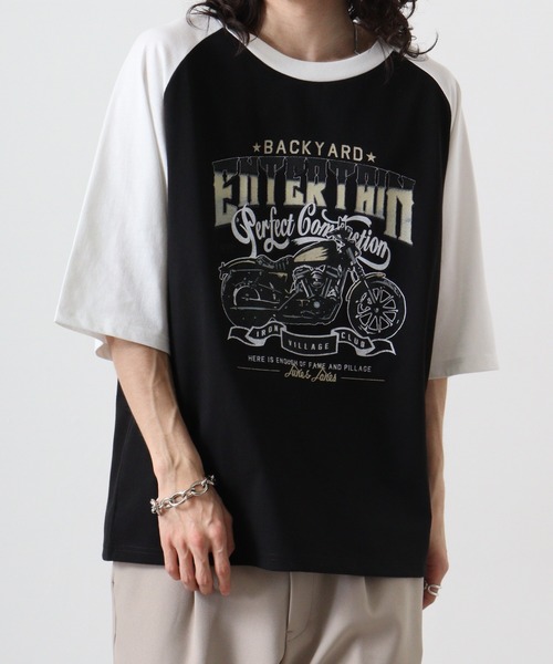 FUNALIVE(ファンアライブ)の「天竺 ラグランプリントTシャツ 半袖(Tシャツ/カットソー・メンズ・ホワイト系1/ホワイト系3/ホワイト系2/ブラック系2/ブラック系1/ホワイト系6/ホワイト系5/ホワイト系4・L/M/XL)」の17枚目の写真
