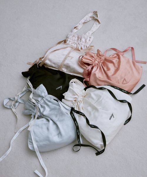 EIMY ISTOIRE（エイミーイストワール）の「eimy glitterリボントートバッグ（トートバッグ・レディース・ピンク/ホワイト/ライトベージュ/サックスブルー/ブラック・FREE）」の10枚目の写真