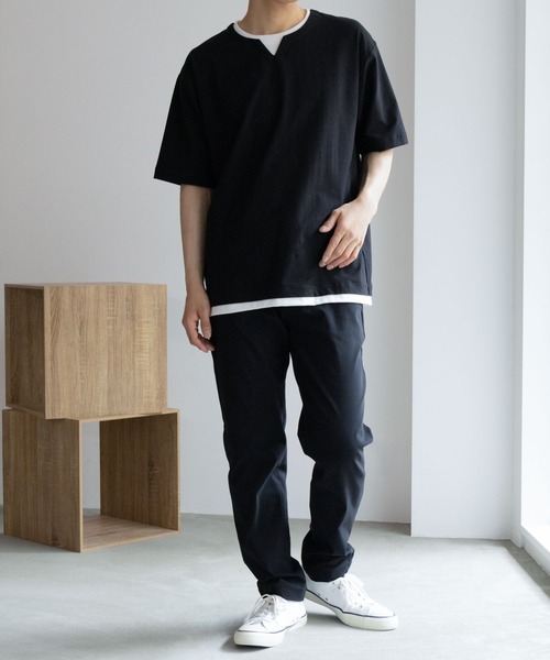 NAVY(ネイビー)の「冷感キーネックTee(Tシャツ/カットソー・メンズ・ブラック/ブラウン/ホワイト・XXL/XL/L/M/S)」の11枚目の写真