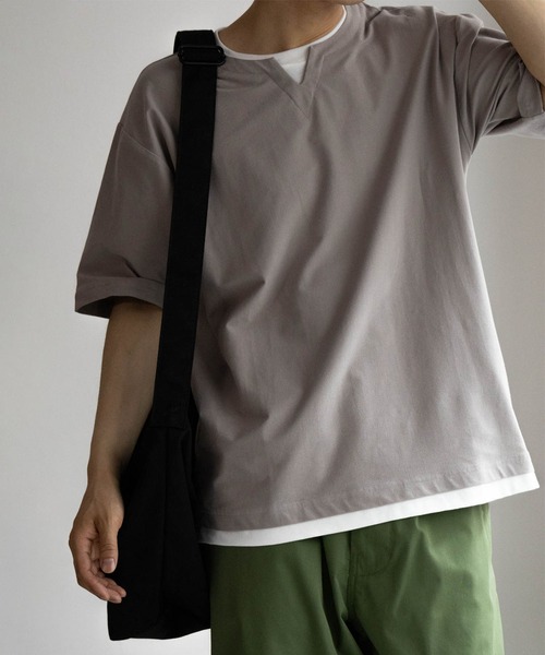 NAVY(ネイビー)の「冷感キーネックTee(Tシャツ/カットソー・メンズ・ブラック/ブラウン/ホワイト・XXL/XL/L/M/S)」の13枚目の写真