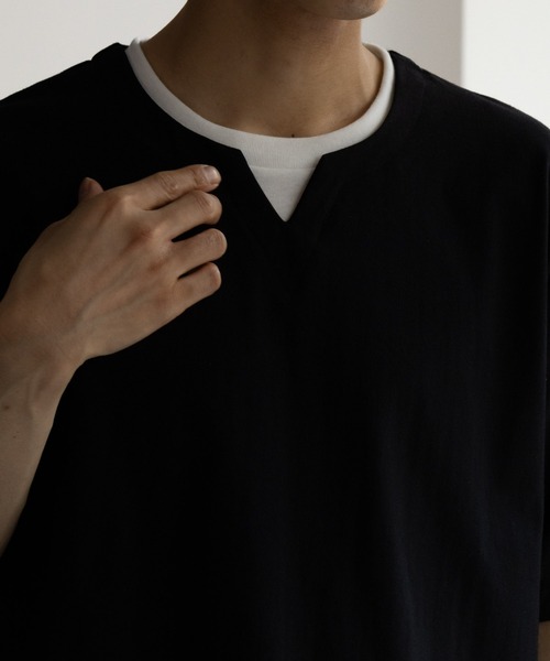 NAVY(ネイビー)の「冷感キーネックTee(Tシャツ/カットソー・メンズ・ブラック/ブラウン/ホワイト・XXL/XL/L/M/S)」の15枚目の写真