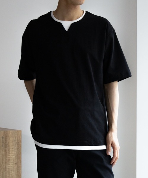 NAVY(ネイビー)の「冷感キーネックTee(Tシャツ/カットソー・メンズ・ブラック/ブラウン/ホワイト・XXL/XL/L/M/S)」の22枚目の写真