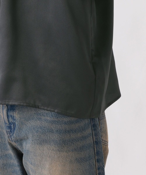 HARE（ハレ）の「フロントシシュウスカシャツ(HARE)（シャツ/ブラウス・メンズ・グレー/ブラック・MEDIUM/SMALL）」の9枚目の写真