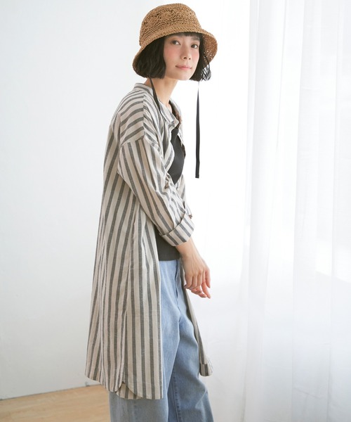 LBC(エルビーシー)の「こま編みフラワーバケットハット(ハット・レディース・キャメル/グレー・FREE)」の8枚目の写真