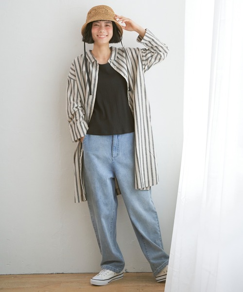 LBC(エルビーシー)の「こま編みフラワーバケットハット(ハット・レディース・キャメル/グレー・FREE)」の6枚目の写真