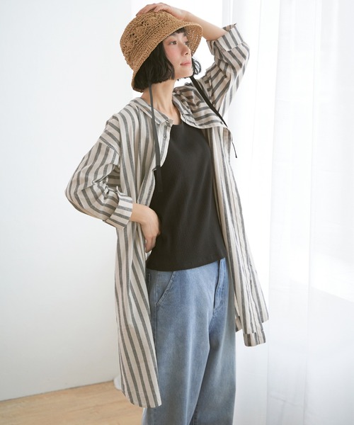 LBC(エルビーシー)の「こま編みフラワーバケットハット(ハット・レディース・キャメル/グレー・FREE)」の4枚目の写真