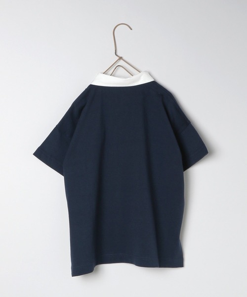 LOWRYS FARM（ローリーズファーム）の「シシュウラガーシャツＳＳ　122385（Tシャツ/カットソー・キッズ・ネイビー/レッド/グリーン・110cm/120cm/130cm/140cm/150cm）」の4枚目の写真