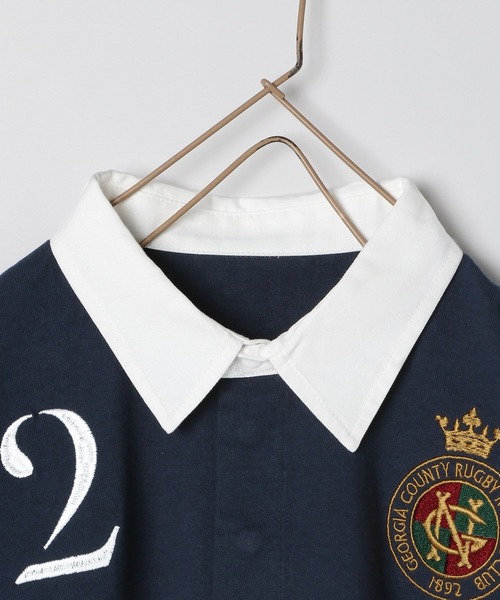 LOWRYS FARM（ローリーズファーム）の「シシュウラガーシャツＳＳ　122385（Tシャツ/カットソー・キッズ・ネイビー/レッド/グリーン・110cm/120cm/130cm/140cm/150cm）」の5枚目の写真