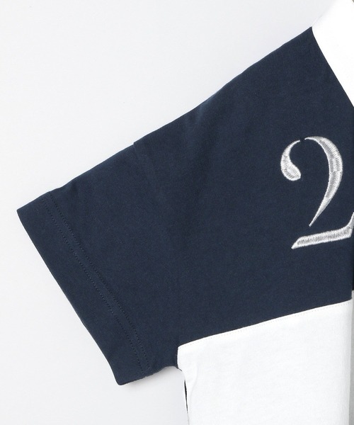 LOWRYS FARM（ローリーズファーム）の「シシュウラガーシャツＳＳ　122385（Tシャツ/カットソー・キッズ・ネイビー/レッド/グリーン・110cm/120cm/130cm/140cm/150cm）」の6枚目の写真