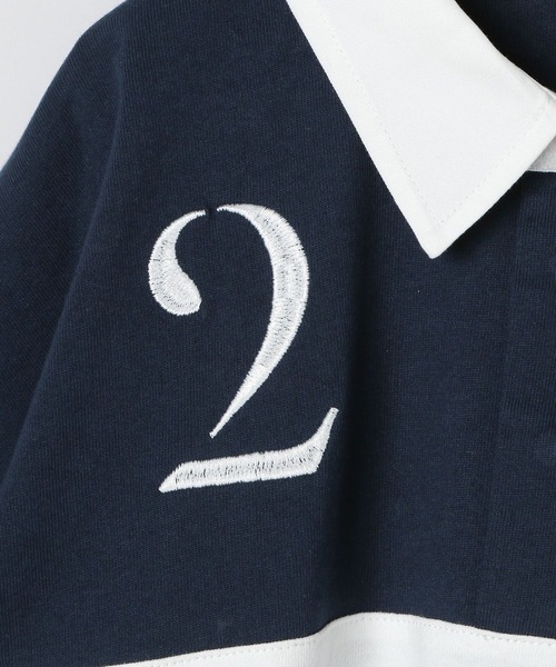 LOWRYS FARM（ローリーズファーム）の「シシュウラガーシャツＳＳ　122385（Tシャツ/カットソー・キッズ・ネイビー/レッド/グリーン・110cm/120cm/130cm/140cm/150cm）」の10枚目の写真