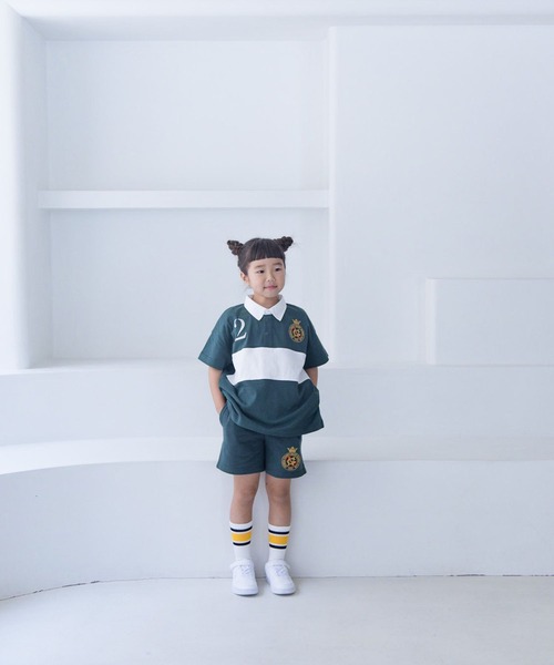 LOWRYS FARM（ローリーズファーム）の「シシュウラガーシャツＳＳ　122385（Tシャツ/カットソー・キッズ・ネイビー/レッド/グリーン・110cm/120cm/130cm/140cm/150cm）」の14枚目の写真