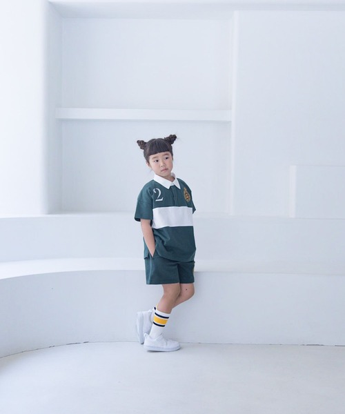 LOWRYS FARM（ローリーズファーム）の「シシュウラガーシャツＳＳ　122385（Tシャツ/カットソー・キッズ・ネイビー/レッド/グリーン・110cm/120cm/130cm/140cm/150cm）」の15枚目の写真