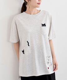 ねこだらけ3ポケットワイドT