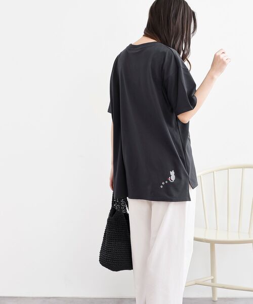 rps(アールピーエス)の「ねこだらけ3ポケットワイドT(Tシャツ/カットソー・レディース・チャコールグレー/オートミール/オフホワイト・フリー)」の16枚目の写真