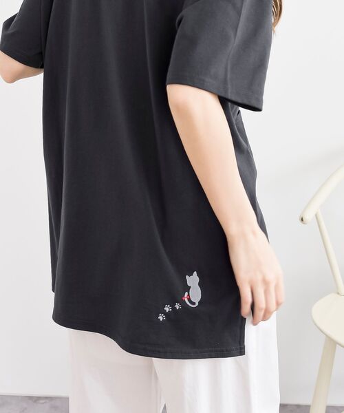 rps(アールピーエス)の「ねこだらけ3ポケットワイドT(Tシャツ/カットソー・レディース・チャコールグレー/オートミール/オフホワイト・フリー)」の19枚目の写真