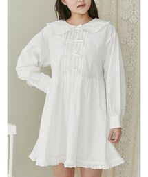 merry jenny | ピンタックリボンミニワンピース(ワンピース)