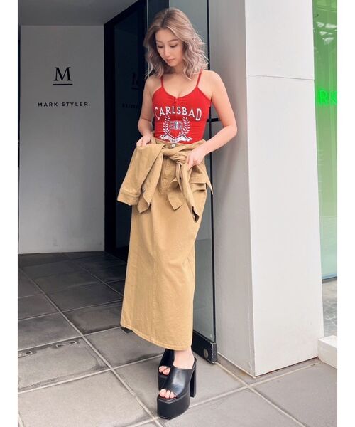 GYDA(ジェイダ)の「loinclothロングスカート(スカート・レディース・アイボリー/カーキ・FREE)」の17枚目の写真