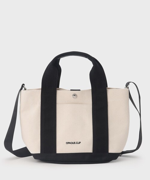 OPAQUE.CLIP（オペークドットクリップ）の「◆【2WAY】マルチポケットセパレートミドルトートバッグ（トートバッグ・レディース・ブルー/ブラック系4/グレー・00）」の2枚目の写真