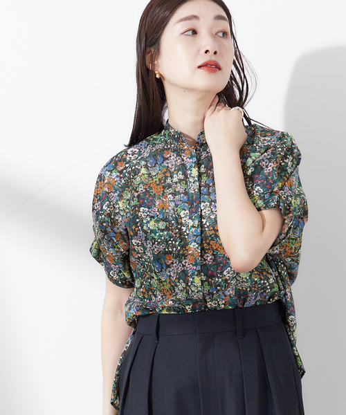 journal standard L'essage（ジャーナルスタンダードレサージュ）の「《追加5》タックスリーブシャツ（シャツ/ブラウス・レディース・グリーン系その他/ブラウン/オレンジ/ブラック系その他・FREE）」の3枚目の写真