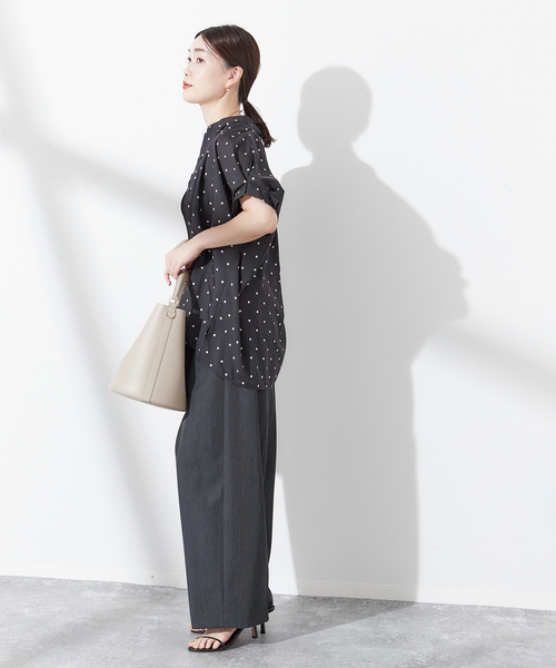 journal standard L'essage（ジャーナルスタンダードレサージュ）の「《追加5》タックスリーブシャツ（シャツ/ブラウス・レディース・グリーン系その他/ブラウン/オレンジ/ブラック系その他・FREE）」の9枚目の写真