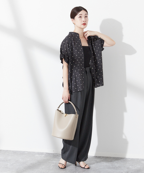 journal standard L'essage（ジャーナルスタンダードレサージュ）の「《追加5》タックスリーブシャツ（シャツ/ブラウス・レディース・グリーン系その他/ブラウン/オレンジ/ブラック系その他・FREE）」の11枚目の写真