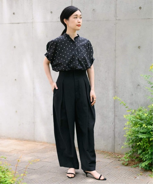 journal standard L'essage（ジャーナルスタンダードレサージュ）の「《追加5》タックスリーブシャツ（シャツ/ブラウス・レディース・グリーン系その他/ブラウン/オレンジ/ブラック系その他・FREE）」の13枚目の写真