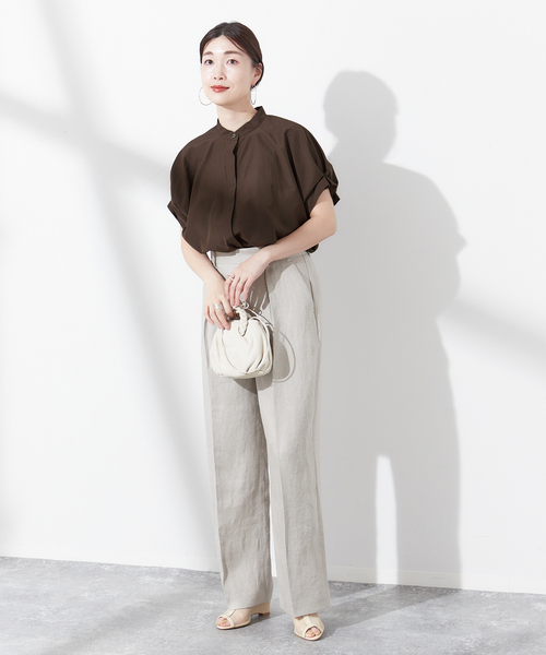 journal standard L'essage（ジャーナルスタンダードレサージュ）の「《追加5》タックスリーブシャツ（シャツ/ブラウス・レディース・グリーン系その他/ブラウン/オレンジ/ブラック系その他・FREE）」の17枚目の写真