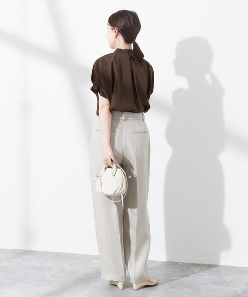 journal standard L'essage（ジャーナルスタンダードレサージュ）の「《追加5》タックスリーブシャツ（シャツ/ブラウス・レディース・グリーン系その他/ブラウン/オレンジ/ブラック系その他・FREE）」の18枚目の写真