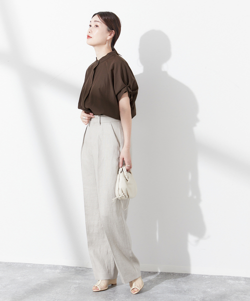 journal standard L'essage（ジャーナルスタンダードレサージュ）の「《追加5》タックスリーブシャツ（シャツ/ブラウス・レディース・グリーン系その他/ブラウン/オレンジ/ブラック系その他・FREE）」の19枚目の写真