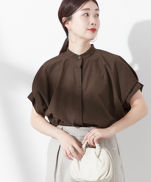 journal standard L'essage（ジャーナルスタンダードレサージュ）の「《追加5》タックスリーブシャツ（シャツ/ブラウス・レディース・グリーン系その他/ブラウン/オレンジ/ブラック系その他・FREE）」の20枚目の写真