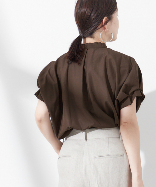 journal standard L'essage（ジャーナルスタンダードレサージュ）の「《追加5》タックスリーブシャツ（シャツ/ブラウス・レディース・グリーン系その他/ブラウン/オレンジ/ブラック系その他・FREE）」の22枚目の写真