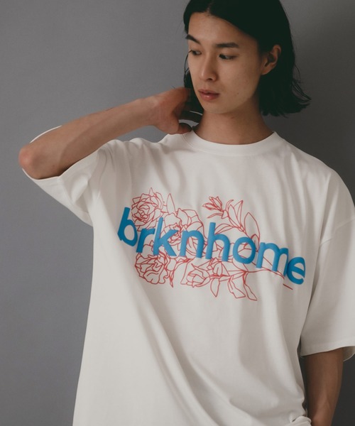 brknhome(ブロークンホーム)の「【brknhome/ブロークンホーム】 発泡プリントロゴ オーバーサイズ Tシャツ(Tシャツ/カットソー・メンズ・パープル/ホワイト/ブラック・LARGE/MEDIUM)」の1枚目の写真