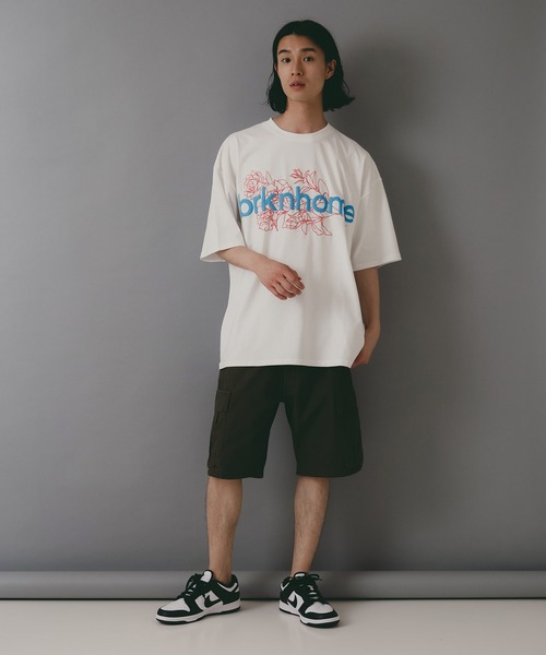 brknhome(ブロークンホーム)の「【brknhome/ブロークンホーム】 発泡プリントロゴ オーバーサイズ Tシャツ(Tシャツ/カットソー・メンズ・パープル/ホワイト/ブラック・LARGE/MEDIUM)」の5枚目の写真