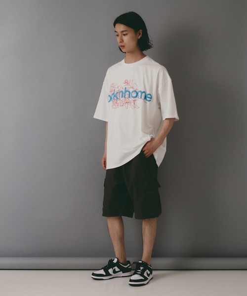 brknhome(ブロークンホーム)の「【brknhome/ブロークンホーム】 発泡プリントロゴ オーバーサイズ Tシャツ(Tシャツ/カットソー・メンズ・パープル/ホワイト/ブラック・LARGE/MEDIUM)」の6枚目の写真