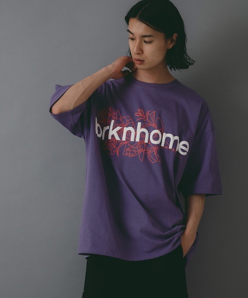brknhome(ブロークンホーム)の「【brknhome/ブロークンホーム】 発泡プリントロゴ オーバーサイズ Tシャツ(Tシャツ/カットソー・メンズ・パープル/ホワイト/ブラック・LARGE/MEDIUM)」の11枚目の写真