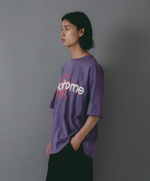 brknhome(ブロークンホーム)の「【brknhome/ブロークンホーム】 発泡プリントロゴ オーバーサイズ Tシャツ(Tシャツ/カットソー・メンズ・パープル/ホワイト/ブラック・LARGE/MEDIUM)」の12枚目の写真