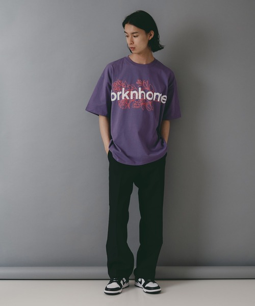 brknhome(ブロークンホーム)の「【brknhome/ブロークンホーム】 発泡プリントロゴ オーバーサイズ Tシャツ(Tシャツ/カットソー・メンズ・パープル/ホワイト/ブラック・LARGE/MEDIUM)」の15枚目の写真