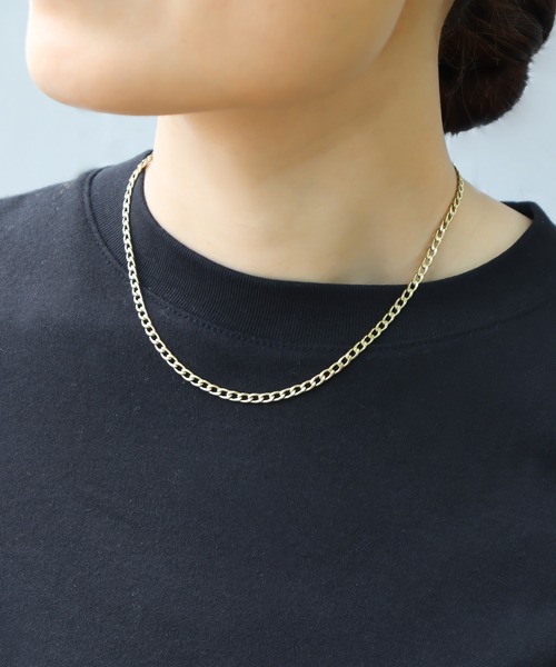 ieLS（イエルズ）の「金属アレルギー対応「ieLS」ステンレス　マンテルチェーンネックレス（ネックレス・メンズ・ゴールド/シルバー・40cm/50cm）」の11枚目の写真