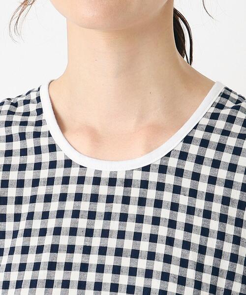 LAURA ASHLEY(ローラアシュレイ)の「【日本製/コットンリネン布帛×天竺/ワンマイルウエア】 ドロップ袖Tシャツ(Tシャツ/カットソー・レディース・ブルー系その他4/ブラック系1・38)」の14枚目の写真