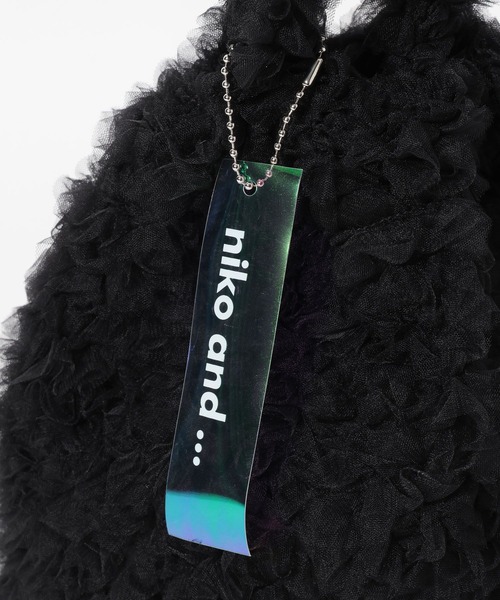 niko and...（ニコアンド）の「オリジナルフリルモチーフトートバッグ（トートバッグ・レディース・ピンク/アイボリー/ブラック・0）」の9枚目の写真