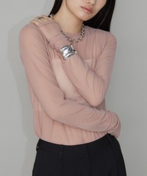 Aunt Marie's（アントマリーズ）の「【6色展開】ロングスリーブシアートップス（Tシャツ/カットソー・レディース）」