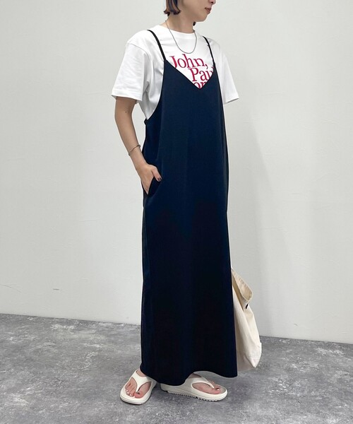 fredy emue(フレディエミュ)の「カットジョーゼットキャミワンピース(ワンピース・レディース・ブラック/チャコールグレー/ブラウン・38)」の12枚目の写真