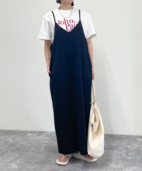 fredy emue(フレディエミュ)の「カットジョーゼットキャミワンピース(ワンピース・レディース・ブラック/チャコールグレー/ブラウン・38)」の13枚目の写真