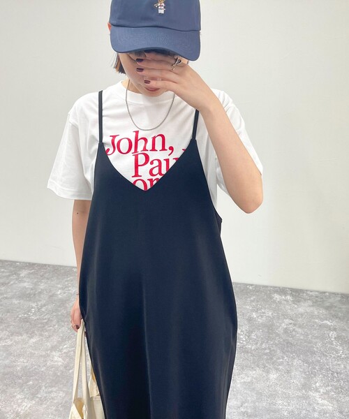 fredy emue(フレディエミュ)の「カットジョーゼットキャミワンピース(ワンピース・レディース・ブラック/チャコールグレー/ブラウン・38)」の15枚目の写真