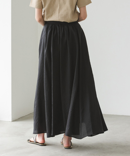 Noble（ノーブル）の「《追加》シルキータフタマキシスカート（スカート・レディース・ブラック・36/38）」の8枚目の写真