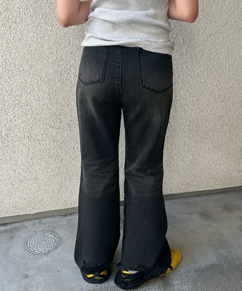 shesame(シーセム)の「vintage- ike flare denim(デニムパンツ・レディース・インディゴブルー/ブラック・MEDIUM/LARGE)」の11枚目の写真